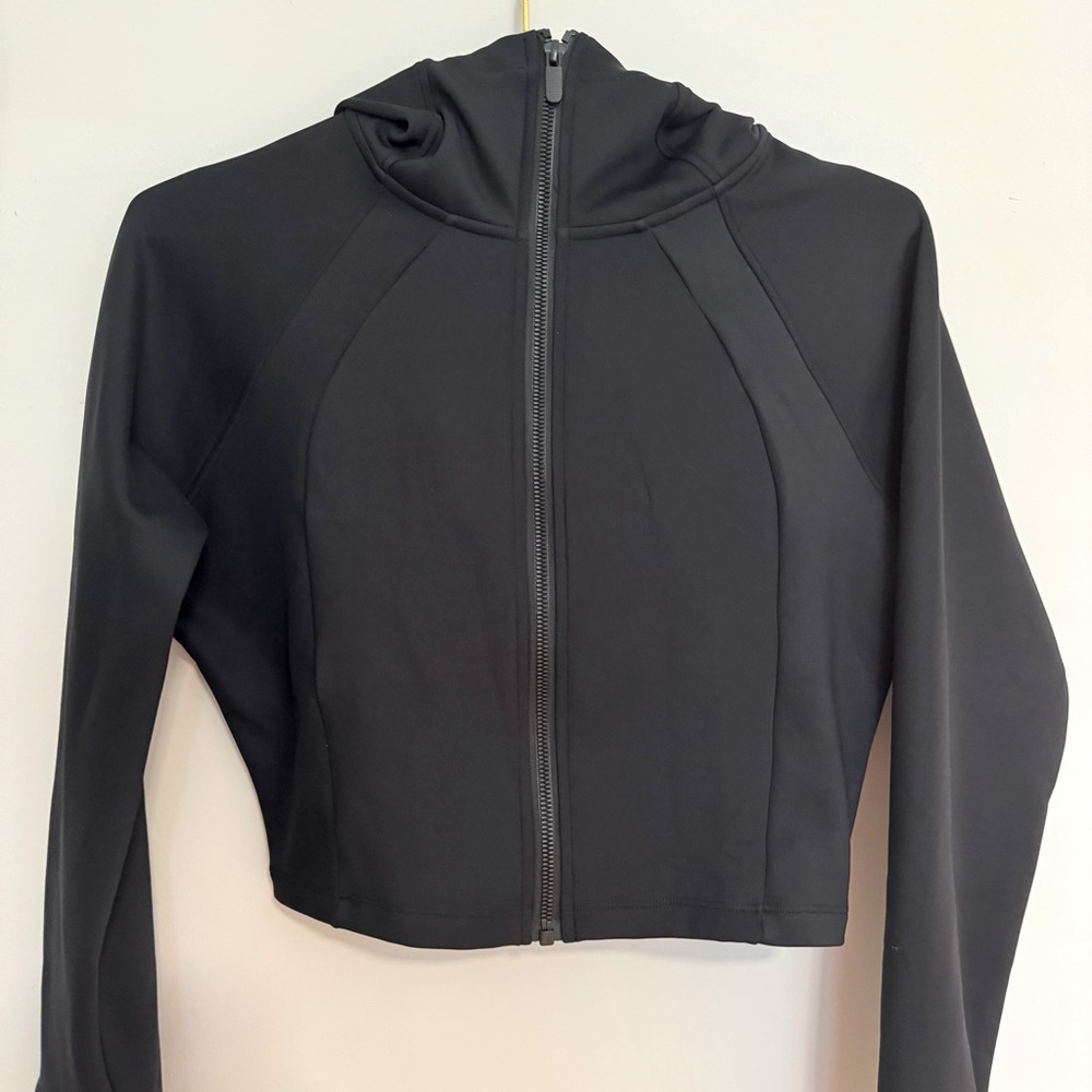 🆕 Black Women's crop hoodie Jacket